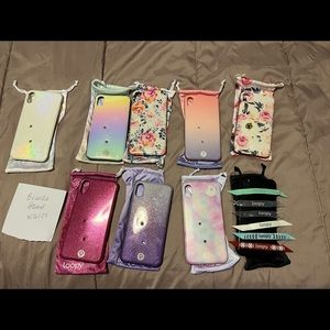 XS Max loopy cases , all righty. All 9 cases w bags plus 6 loops